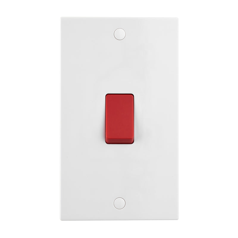 Saxby SE554 Square Edge 45A Large Plate DP Switch