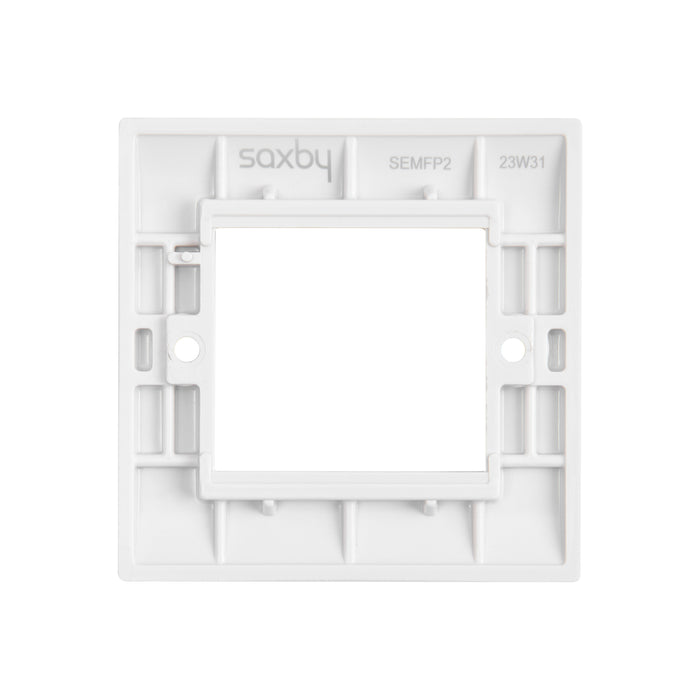 Saxby SEMFP2 Square Edge 2G Modular Faceplate (2 Modules)