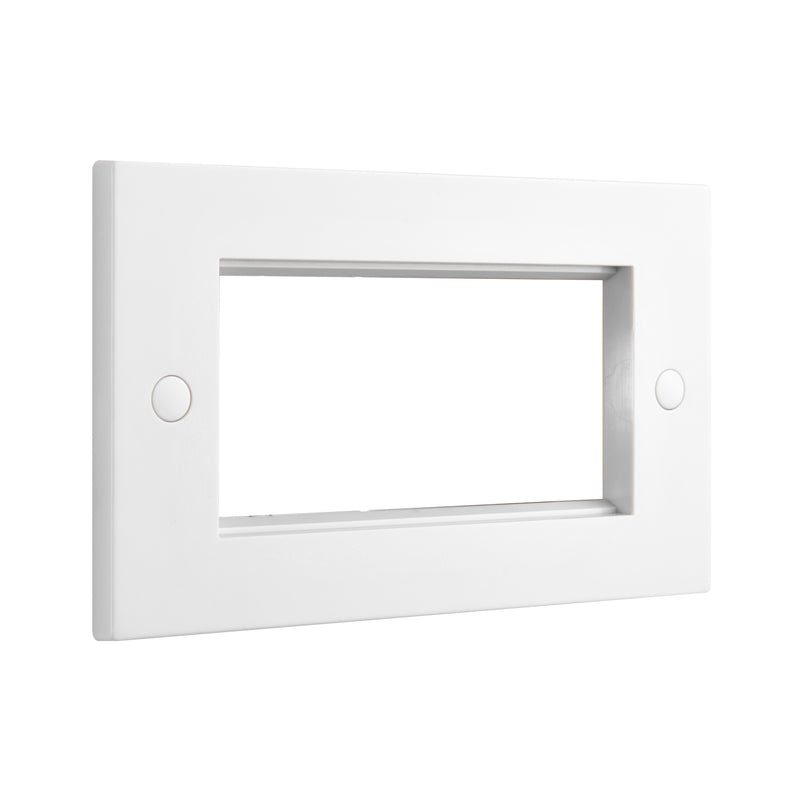 Saxby SEMFP4 Square Edge 4G Modular Faceplate (4 Modules)