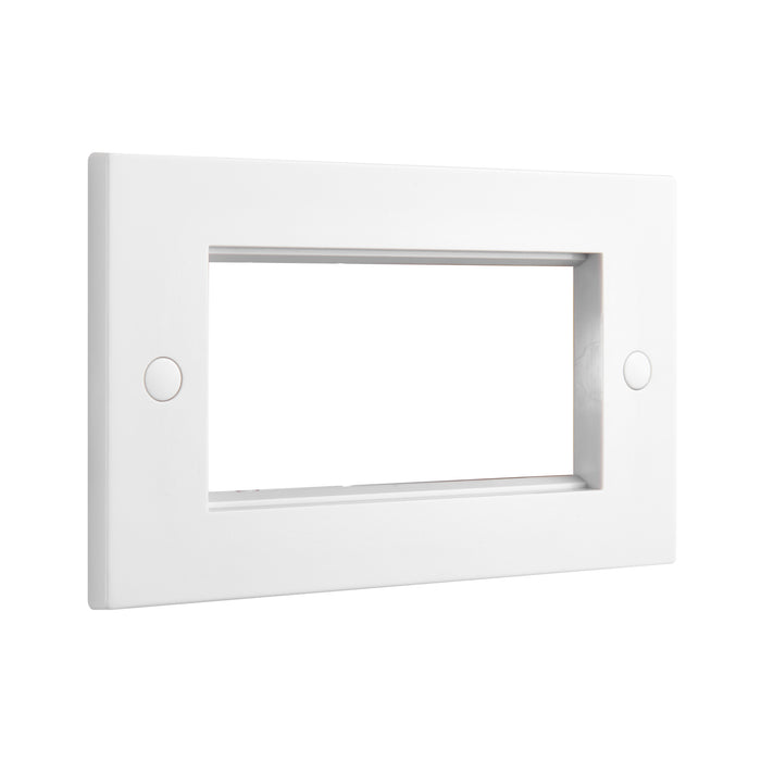 Saxby SEMFP4 Square Edge 4G Modular Faceplate (4 Modules)