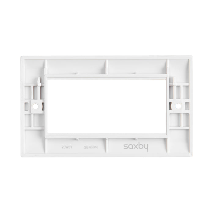 Saxby SEMFP4 Square Edge 4G Modular Faceplate (4 Modules)