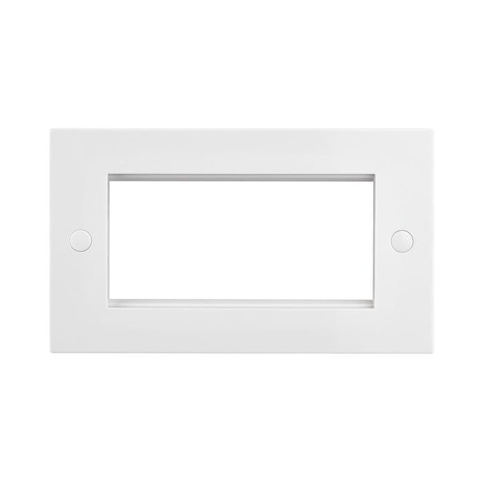 Saxby SEMFP4 Square Edge 4G Modular Faceplate (4 Modules)