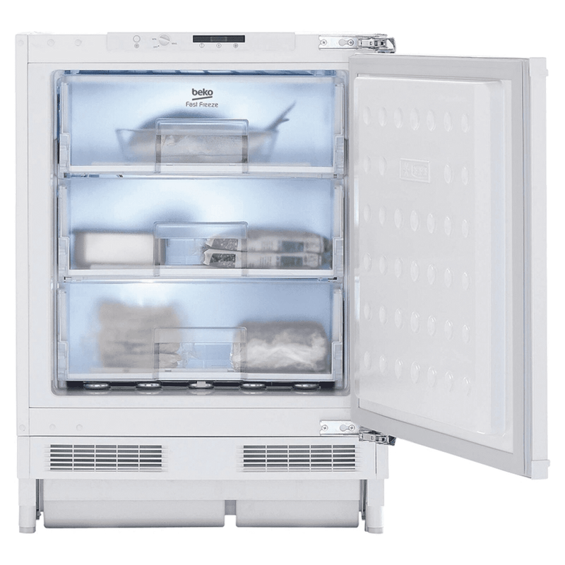 Beko BSFF3682 Integrated Under Counter Freezer with Fixed Door Fixing Kit - F Rated - Bonus Superstore