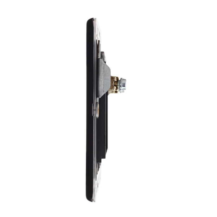 Saxby SLMFP4BL Screwless 4G Modular Faceplate (4 Modules) - Matt Black