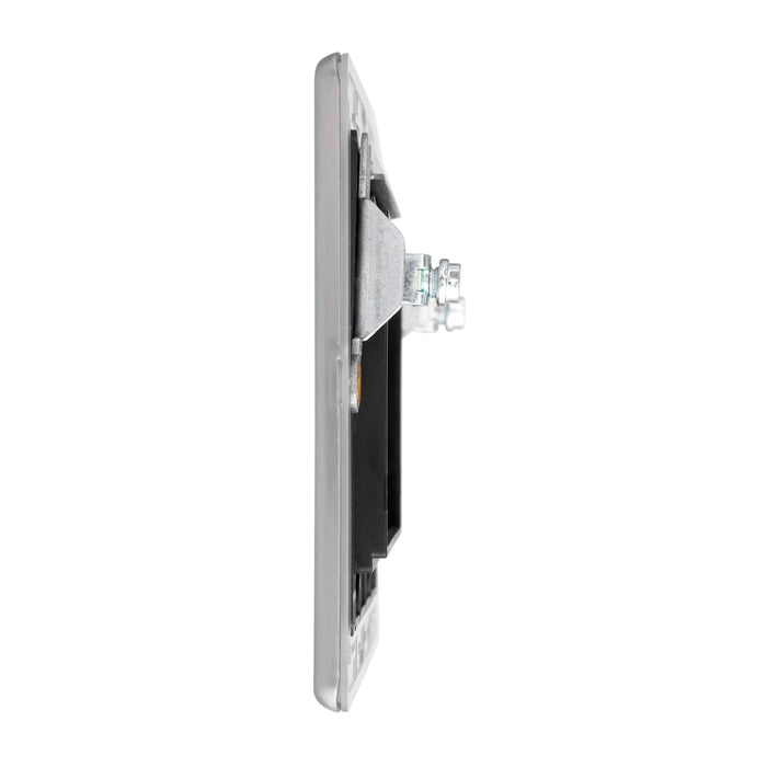 Saxby SLMFP4BS Screwless 4G Modular Faceplate (4 Modules) - Brushed Steel