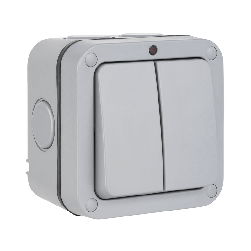 Saxby WP202 Weatherproof 20A 2G 2-way Switch with Indicator