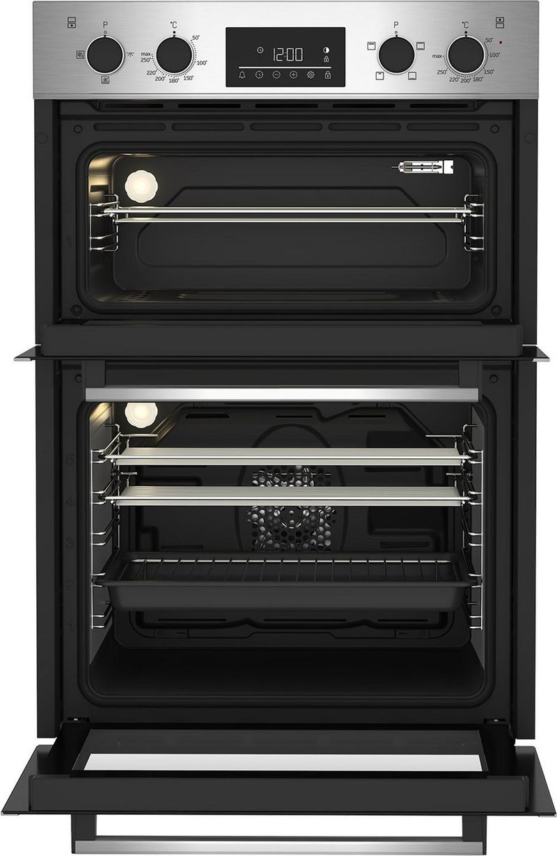 Beko CDFY22309X 60cm Built In High Specification RecycledNet® Double Oven - Stainless Steel - Bonus Superstore
