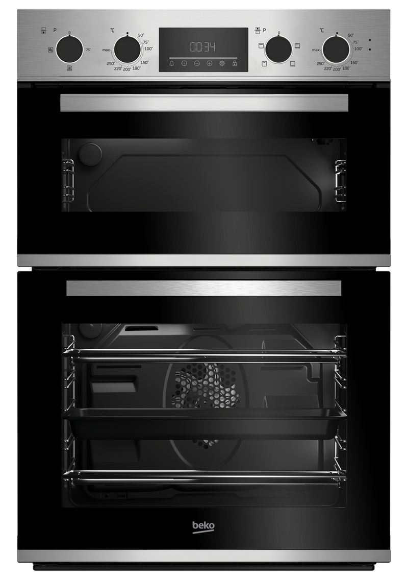 Beko CDFY22309X 60cm Built In High Specification RecycledNet® Double Oven - Stainless Steel - Bonus Superstore