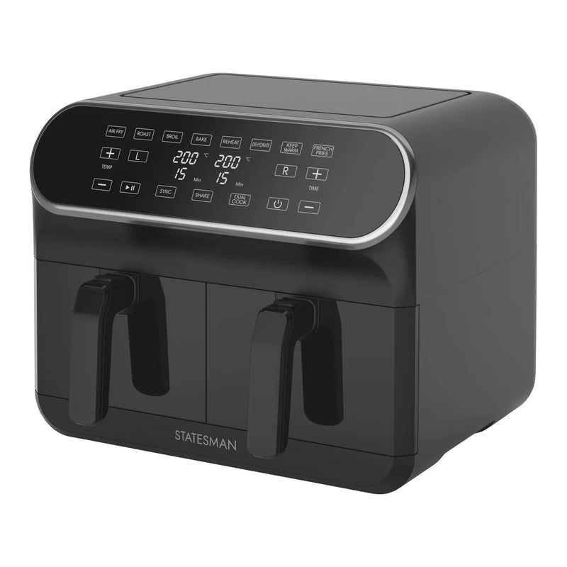 Statesman SKAF08017BK Digital Dual Zone Air Fryer - Bonus Superstore
