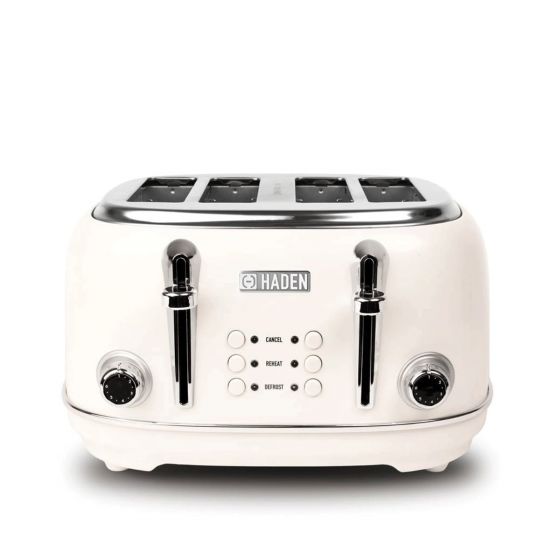 Haden 194220 Heritage White 1370-1630W 4 Slice Toaster