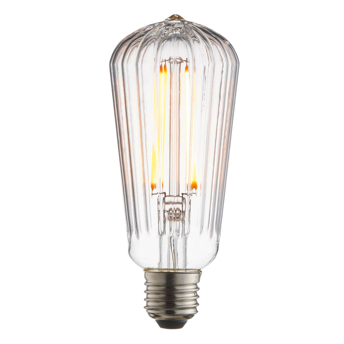 Endon Ribb Pear E27 LED filament light bulb