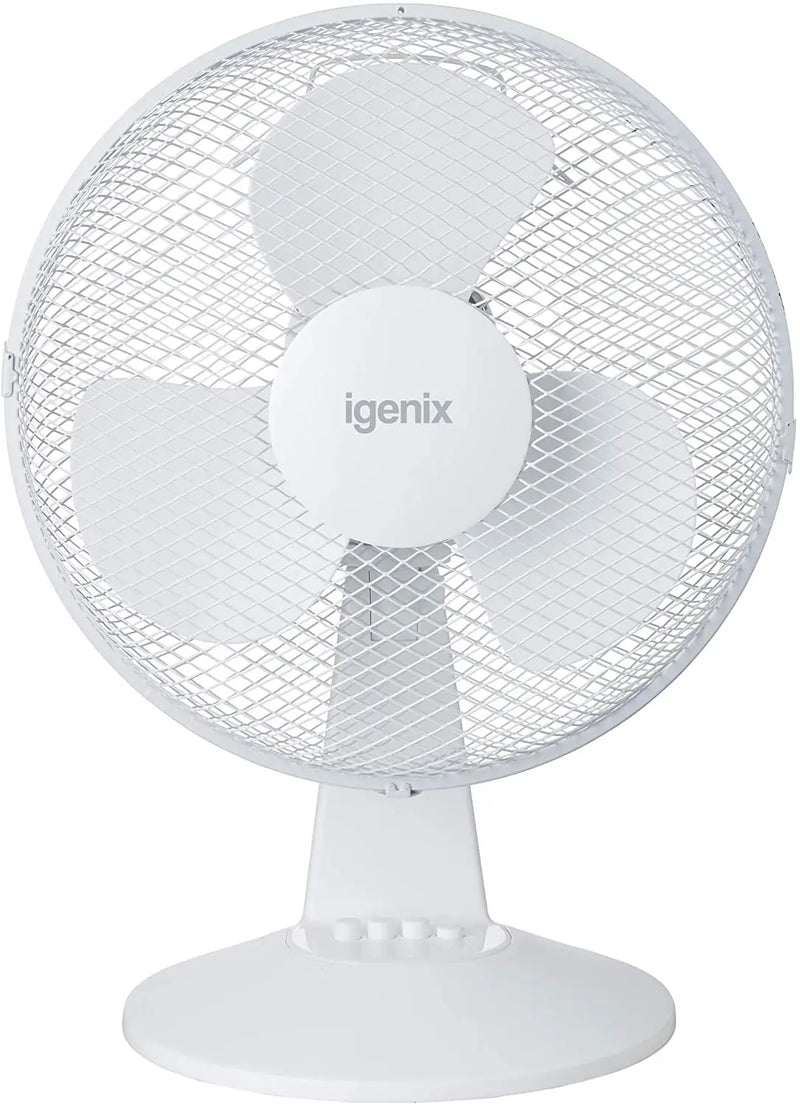 Igenix DF1210 Portable Desk Fan, 12 Inch, 3 Speed Desktop/Bedside Fan - Bonus Superstore