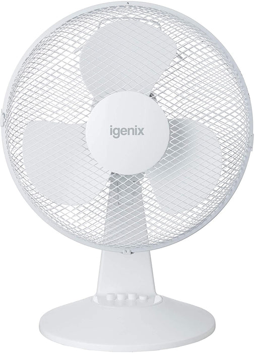 Igenix DF1210 Portable Desk Fan, 12 Inch, 3 Speed Desktop/Bedside Fan