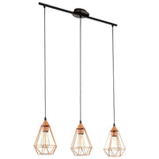 Eglo 94195 TARBES Pendant Ceiling Light Copper / Black - Bonus Superstore