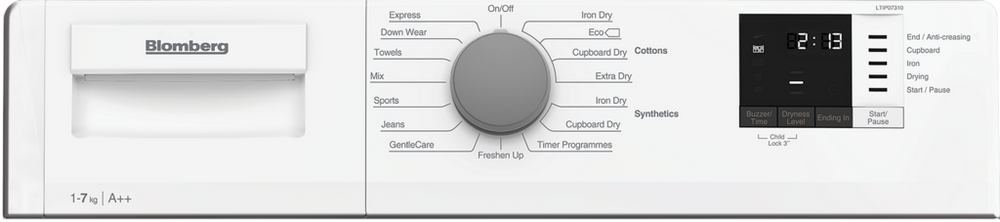 Blomberg LTIP07310 7kg Integrated Heat Pump Tumble Dryer - White