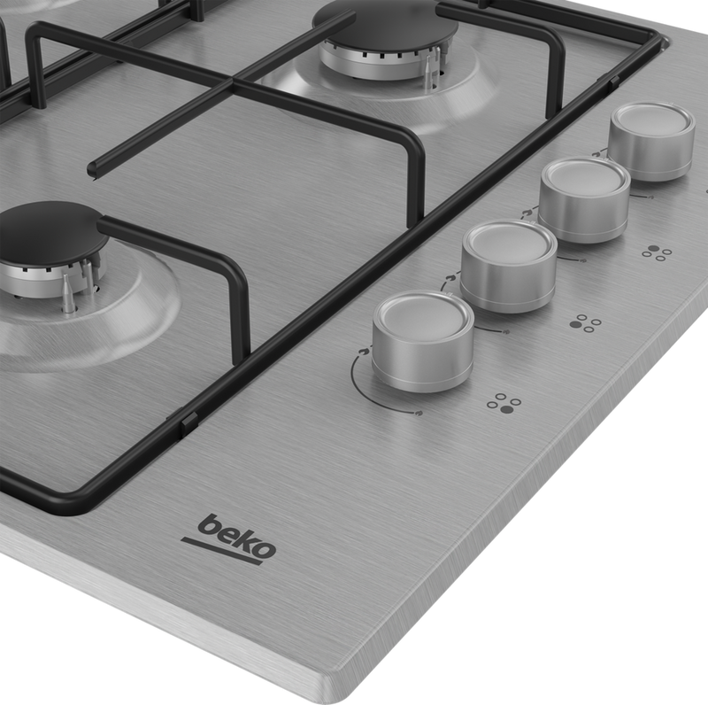 Beko CIHYG21SX 61cm Gas Hob - Stainless Steel - Bonus Superstore