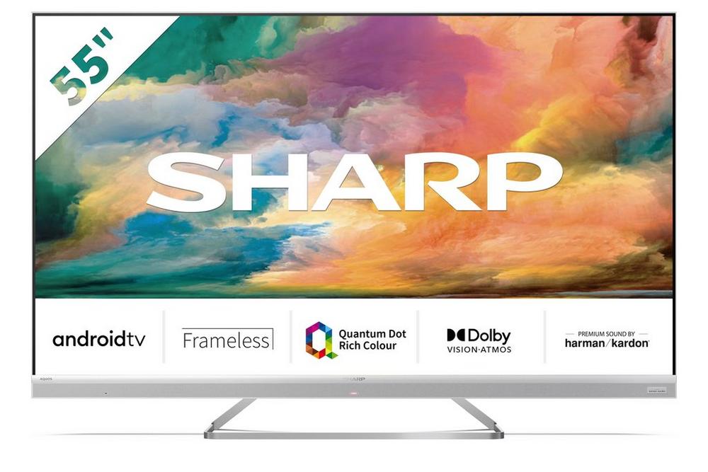 Sharp 4T-C55EQ4KM2AG 55" 4K UHD Frameless Quantum Dot Android TV