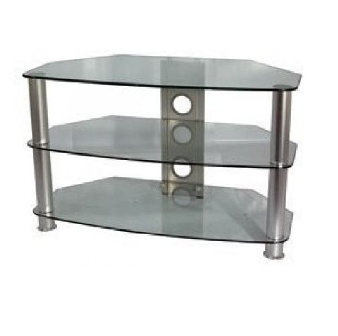 Vivanco BRISA B800C (26062) 800Mm Clear Glass TV Stand - Bonus Superstore