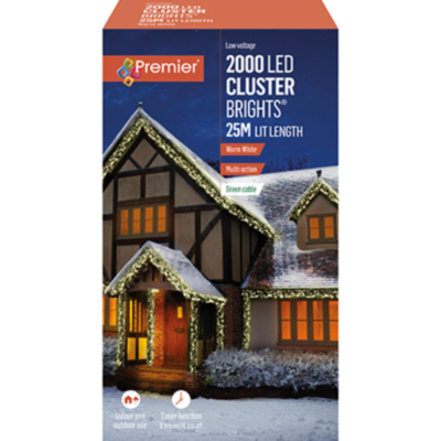 Premier Multi Action LED Cluster Christmas Lights