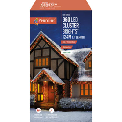 Premier Multi Action LED Cluster Christmas Lights